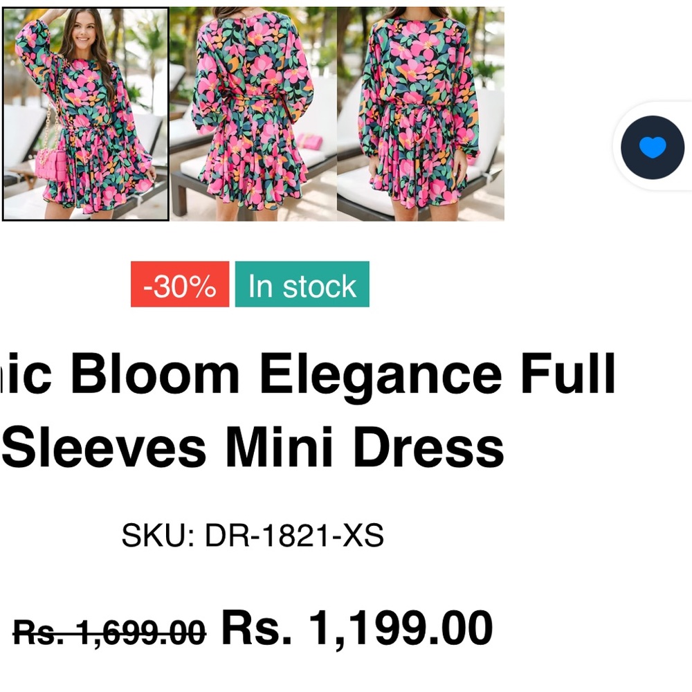 JODIFL Floral Mini Dress Size S Colorful Belted Boho Chic Excellent Condition - Picture 3 of 11